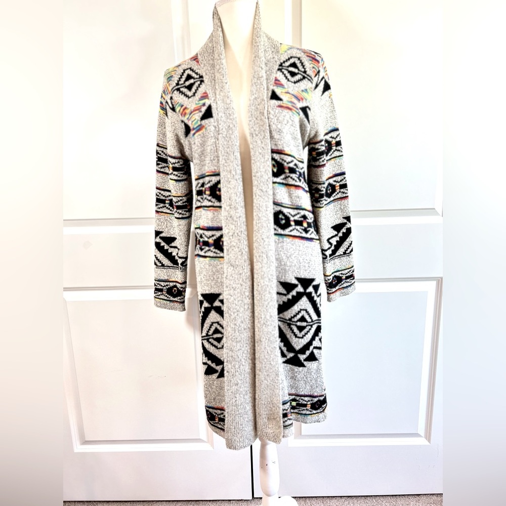 Northern Angel Cardigan Southwest Aztec Open Front Long